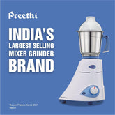 Preethi Mixer Grinder Blue Leaf Silver MG 149 - 3 Jars 600 Watt